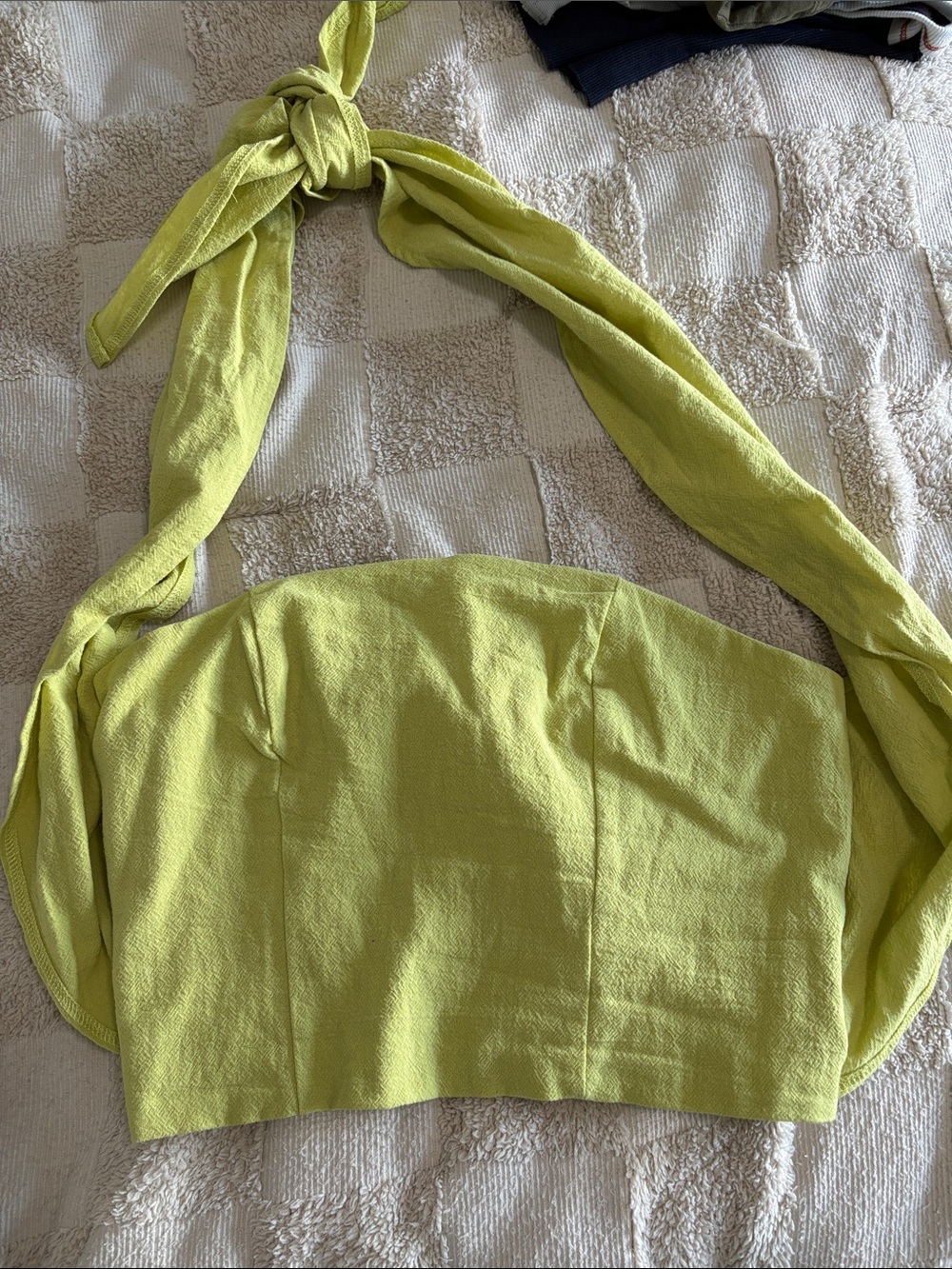 Lime green halter top